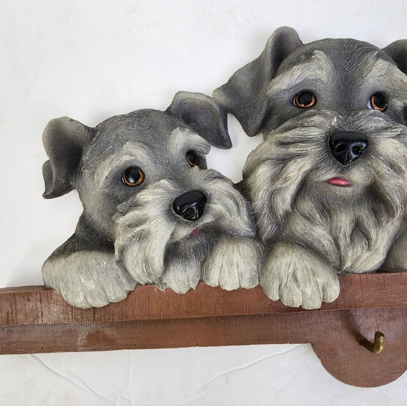 Dog Trio Leash Holder Key Rack Wall Mounted Breakable - Picture 6 of 12